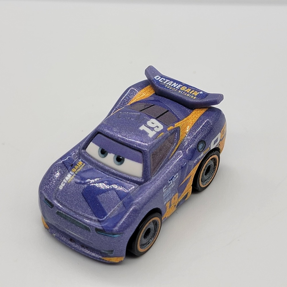 2017 DISNEY PIXAR CARS DANNY SWERVEZ OCTANE GAIN #19 MINI RACERS BLUE FBG98